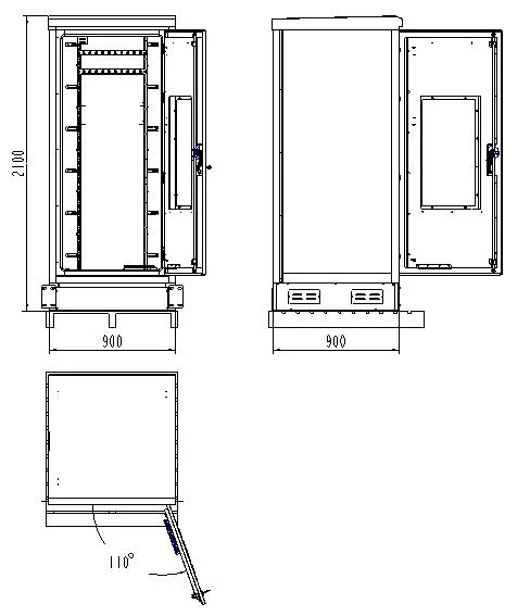 Factory Souring IP55 IP65 42u 36u Waterproof Enclosure Integrated Telecom Cabine Outdoor Telecommunication Cabinets Network Cabinet