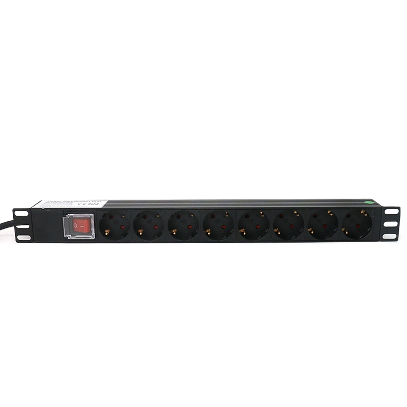 1u 19" Rack Mount 6 Way Euro 8 Ports Euro PDU